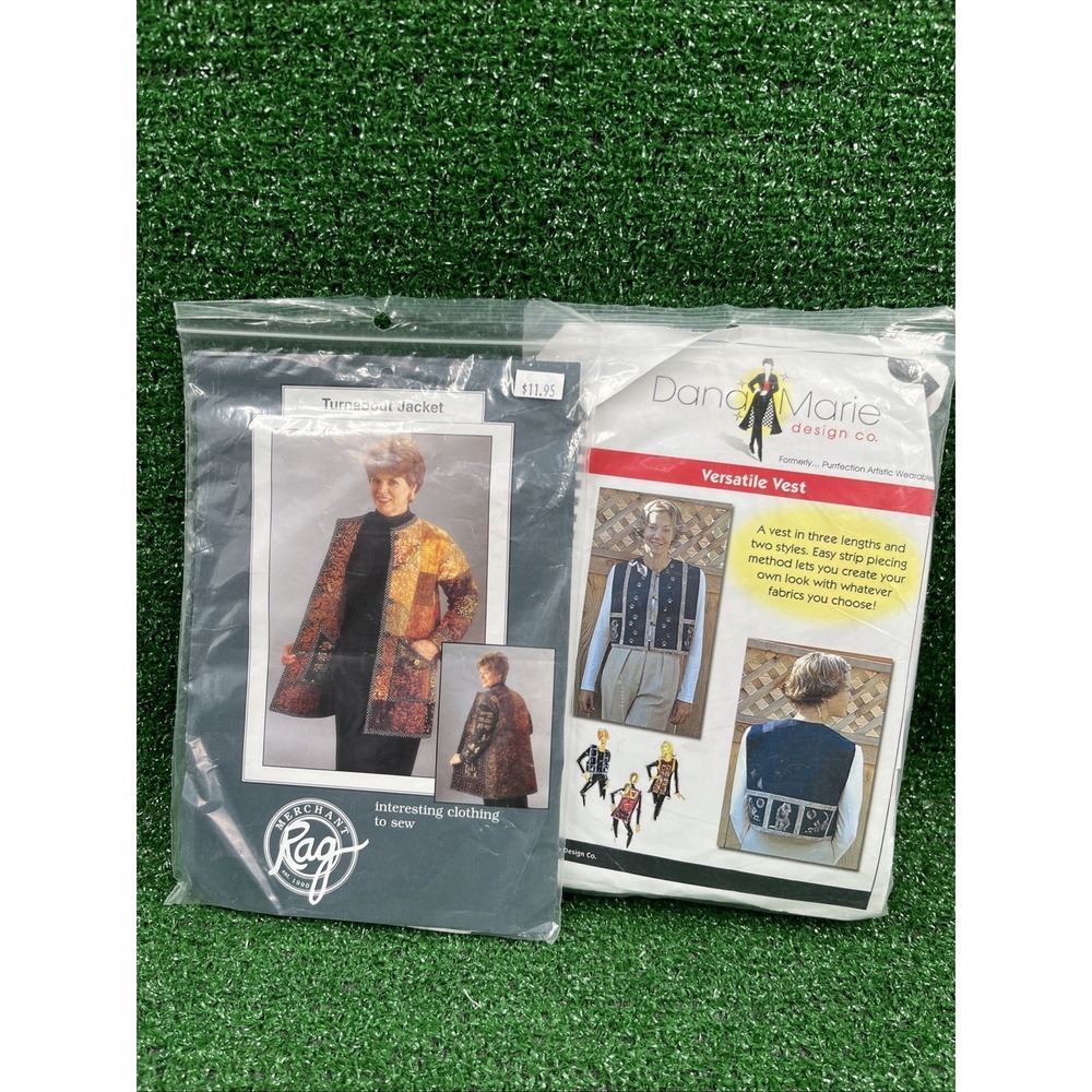 Dana Marie & Merchant‎ Rag Sewing Patterns Vest & Jacket Uncut